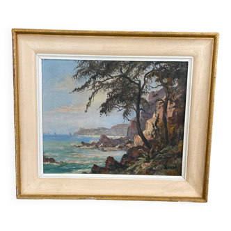 Peinture paysage méditerranéen