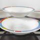 Set of 4 vintage Memphis style deep plates.