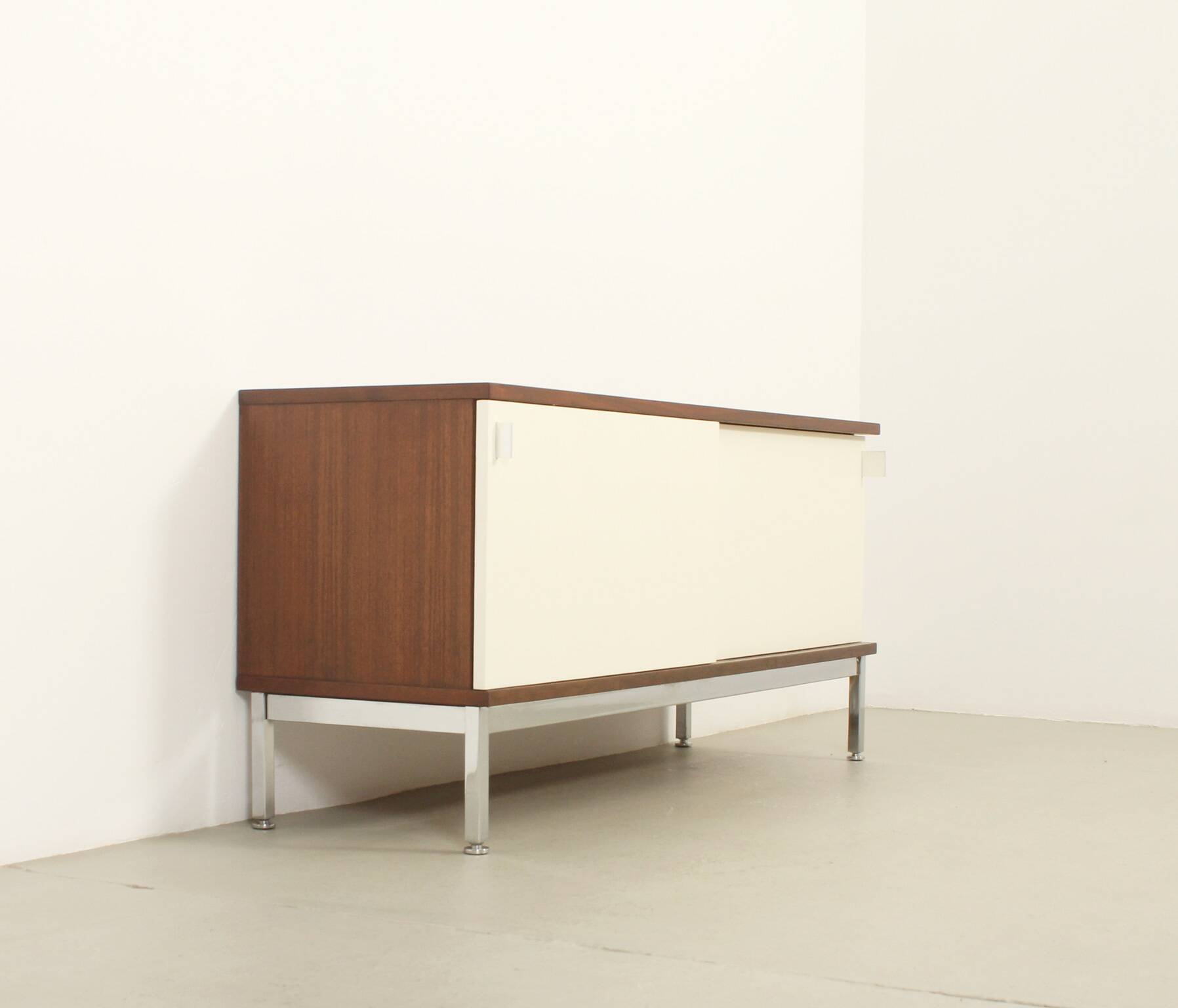 Enfilade Airborne with lacquered sliding doors, France, 1960s