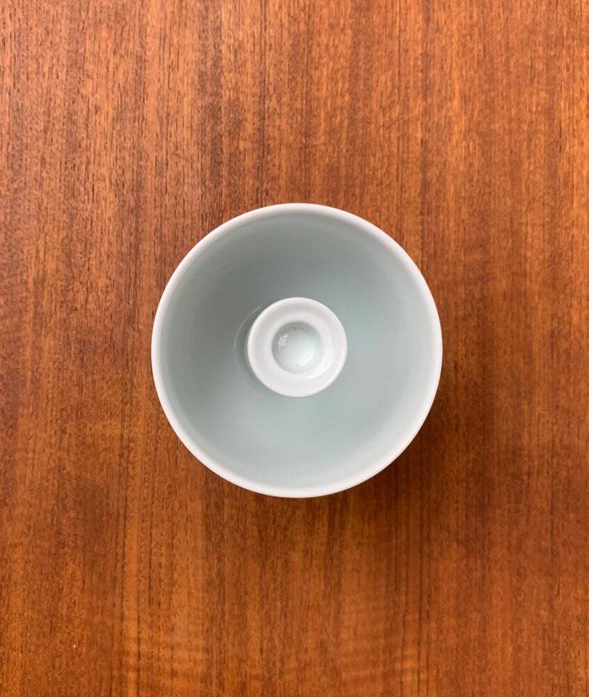 White porcelain candlestick from mid-century by Bjørn Wiinblad for Rosenthal.