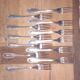 Silver-plated metal cutlery set ercuis in its gadroons model box