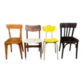 Set of 4 mismatched chairs