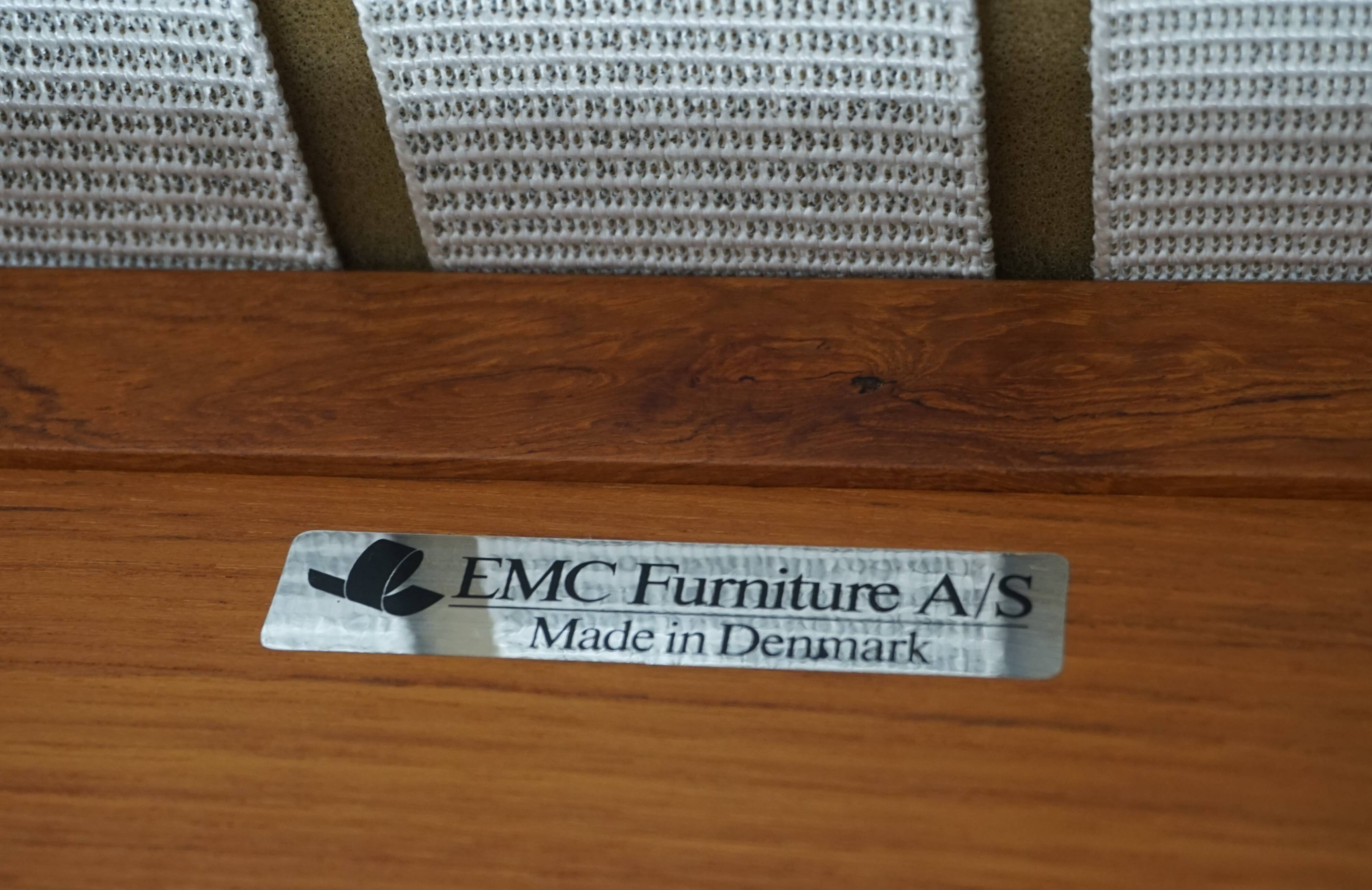 EMC teak leather armchair, 1960