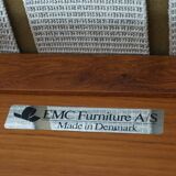 EMC teak leather armchair, 1960