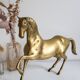 Vintage golden brass horse