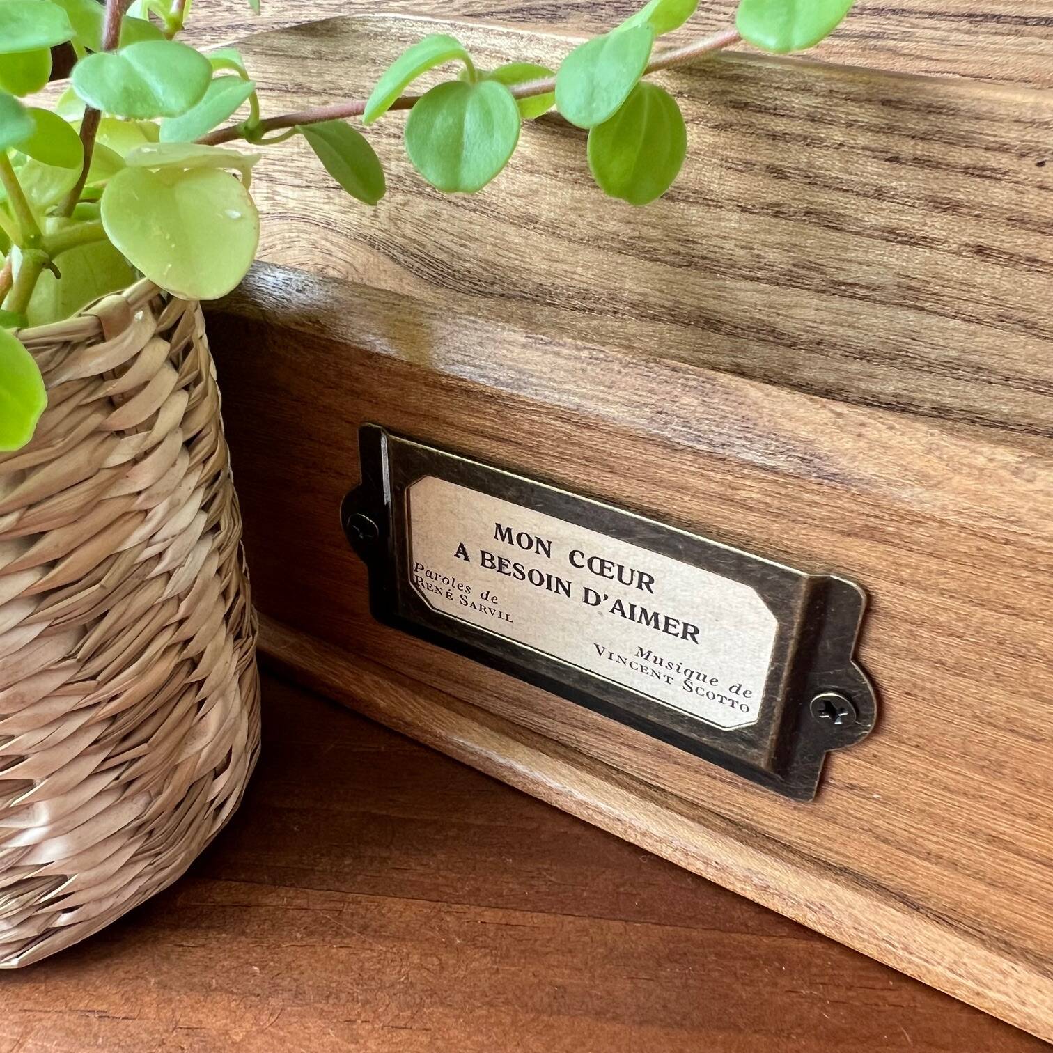 Wooden mail holder “my heart”