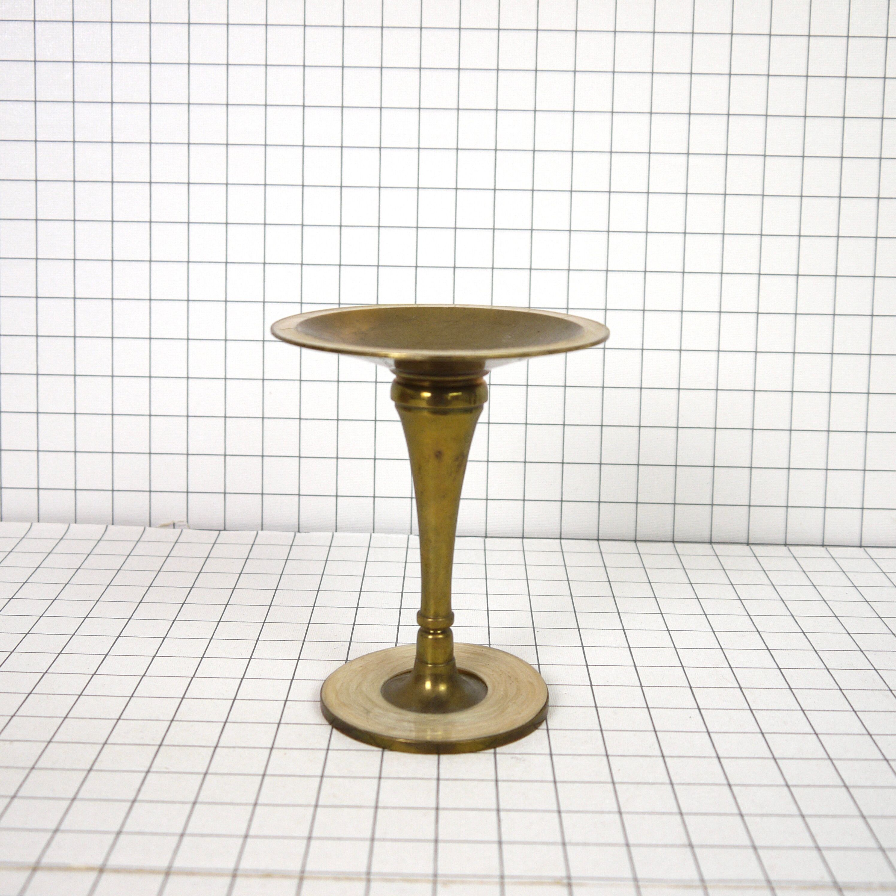 Brass and mother-of-pearl bougeoir