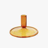 Amber Flat Candle Holder