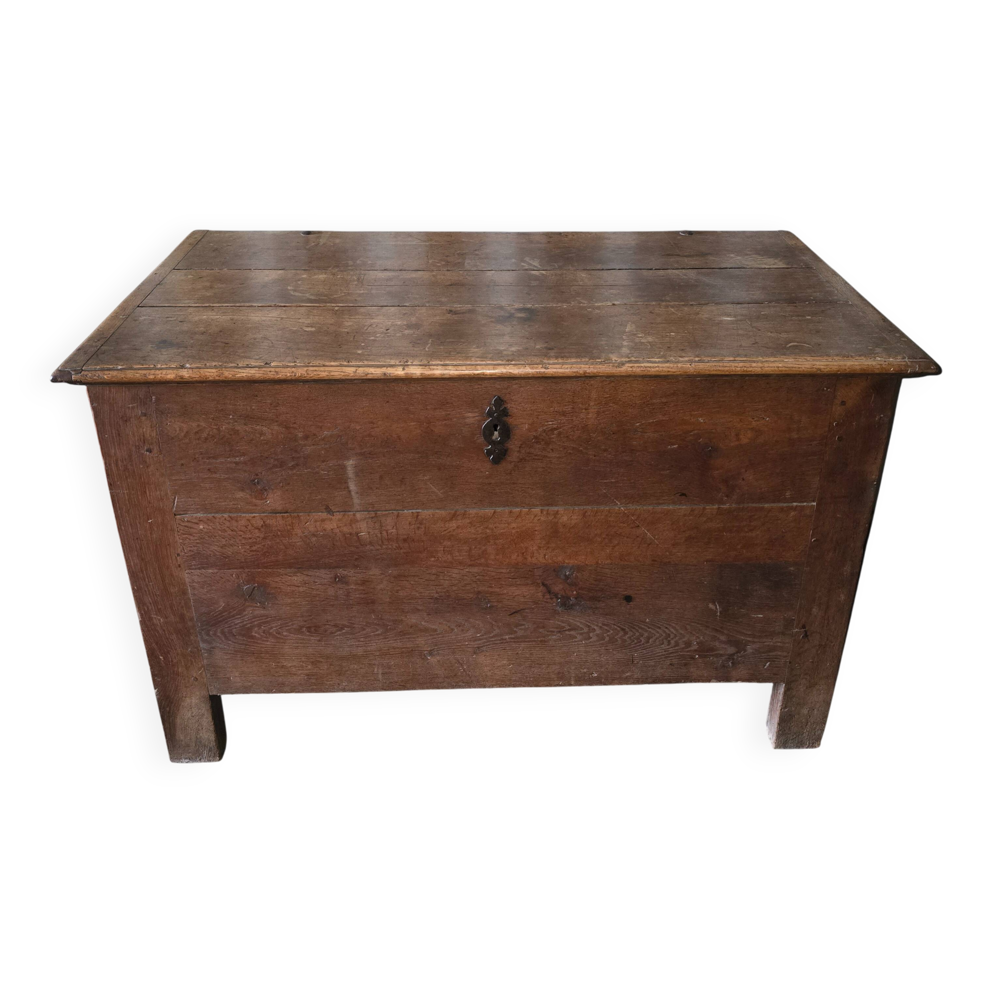 Antique wooden chest/box – authentic patina, opening lid