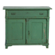 Central European pine commode with original green paint – Tyrol, circa 1890