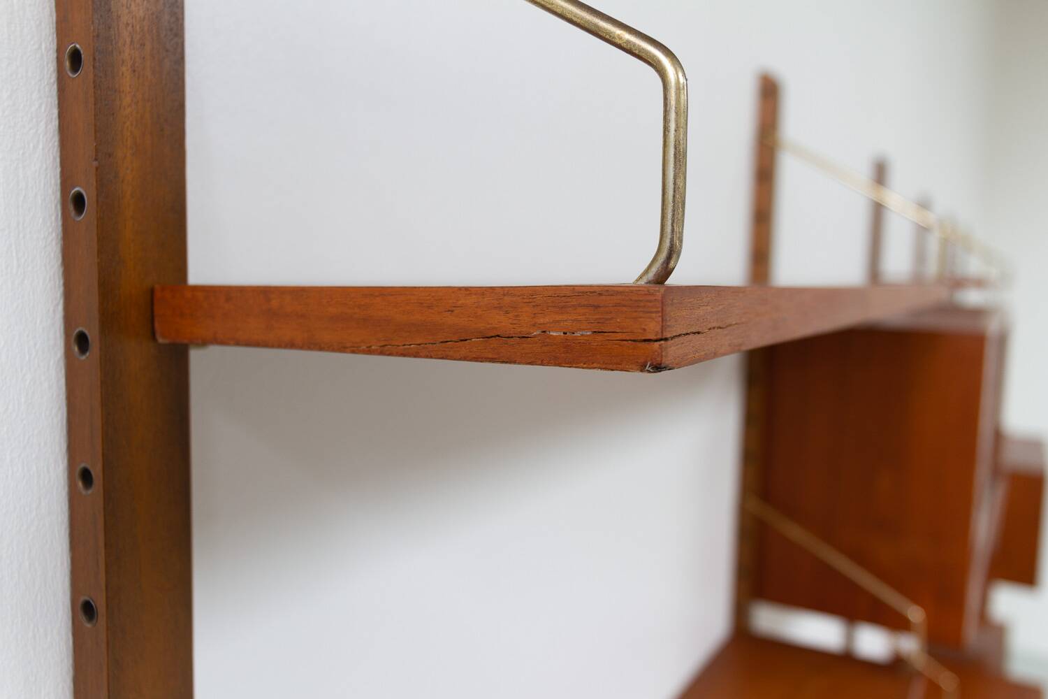 Danish Modern 5-Bay Modular Teak Wall Unit by Poul Cadovius for Cado, 1950s