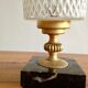 Pair lamp of nightstands in marble, brass and glass Harlequin