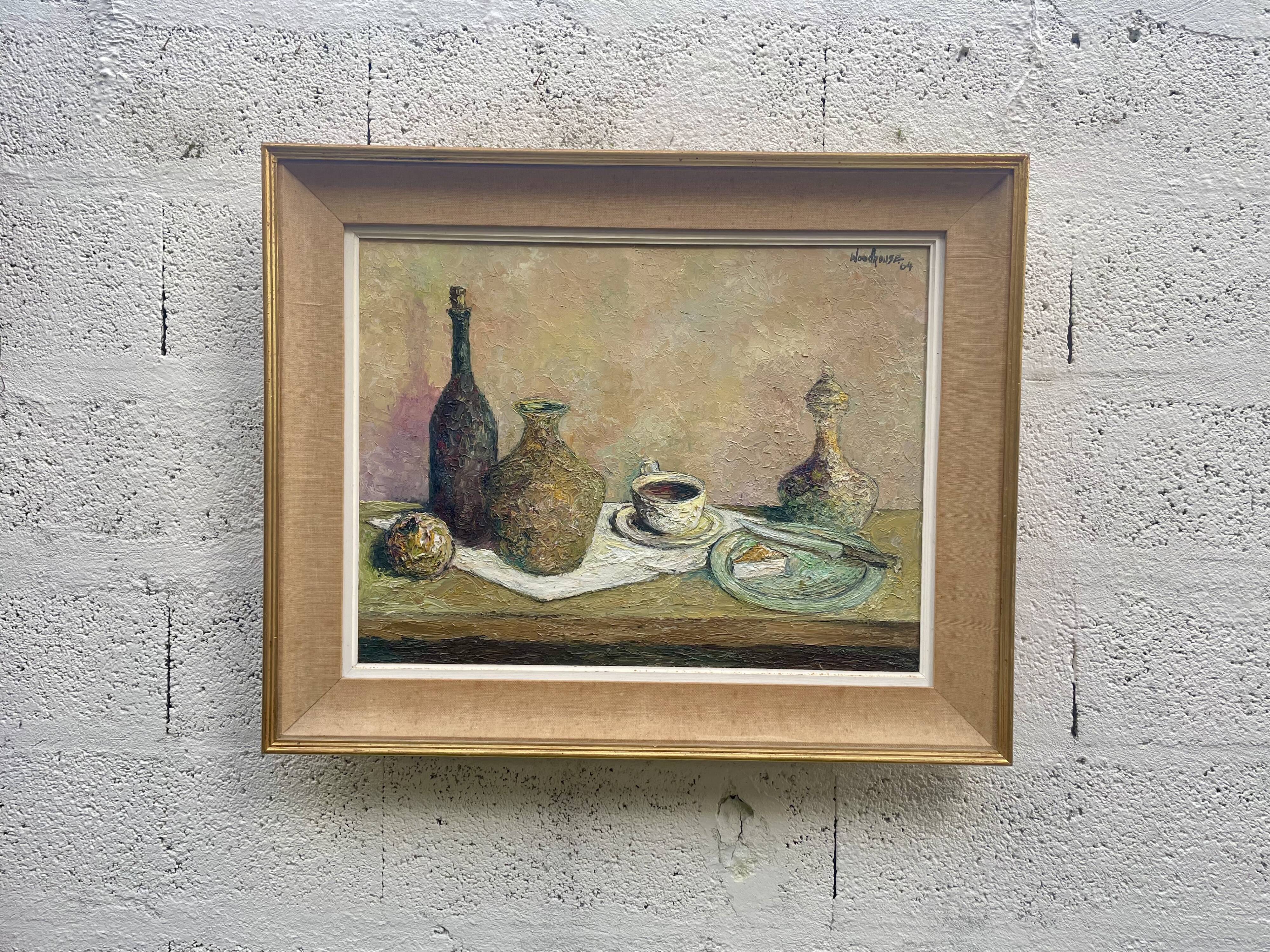 Peinture à l’huile signée Milieu du siècle