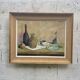 Peinture à l’huile signée Milieu du siècle