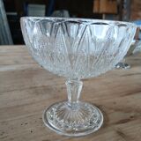 5 coupes anciennes en verre transparent
