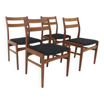 Set of 4 Scandinavian teak chairs, Sweden, 1960.