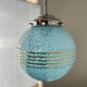 Clichy blue glass globe chandelier 1950 - 1960