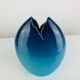 Blue sea ceramic vase signed Sagone Corsica