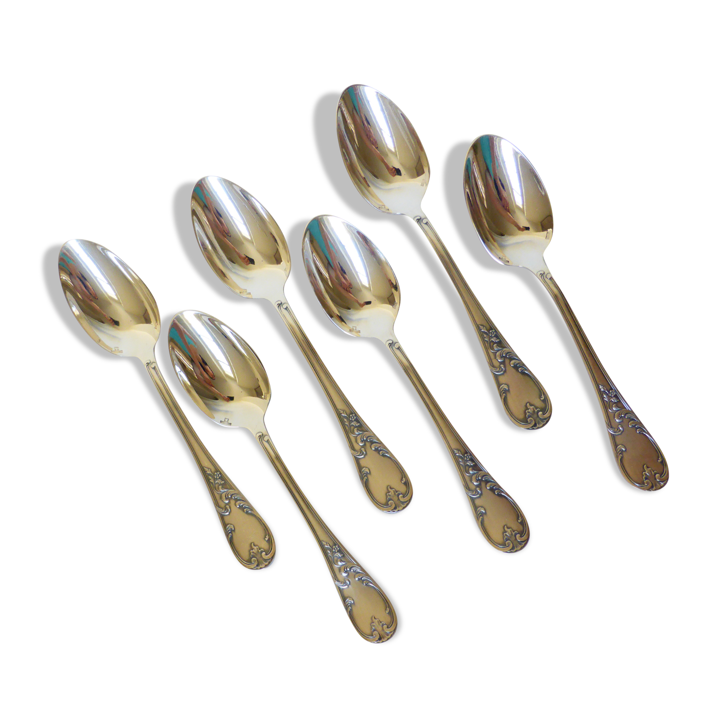 6 vintage silver metal tablespoons 2106267