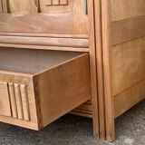 Parisian wardrobe art deco wood brut