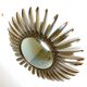 Vintage brass sunburst mirror, 1970s