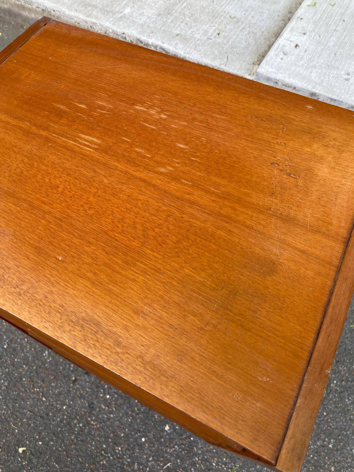 Scandinavian shoe storage cabinet in oak 1960