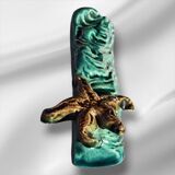 Set of twelve Vallauris majolica ceramic knife rests