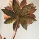 Copper lamp flowers vintage design 70s