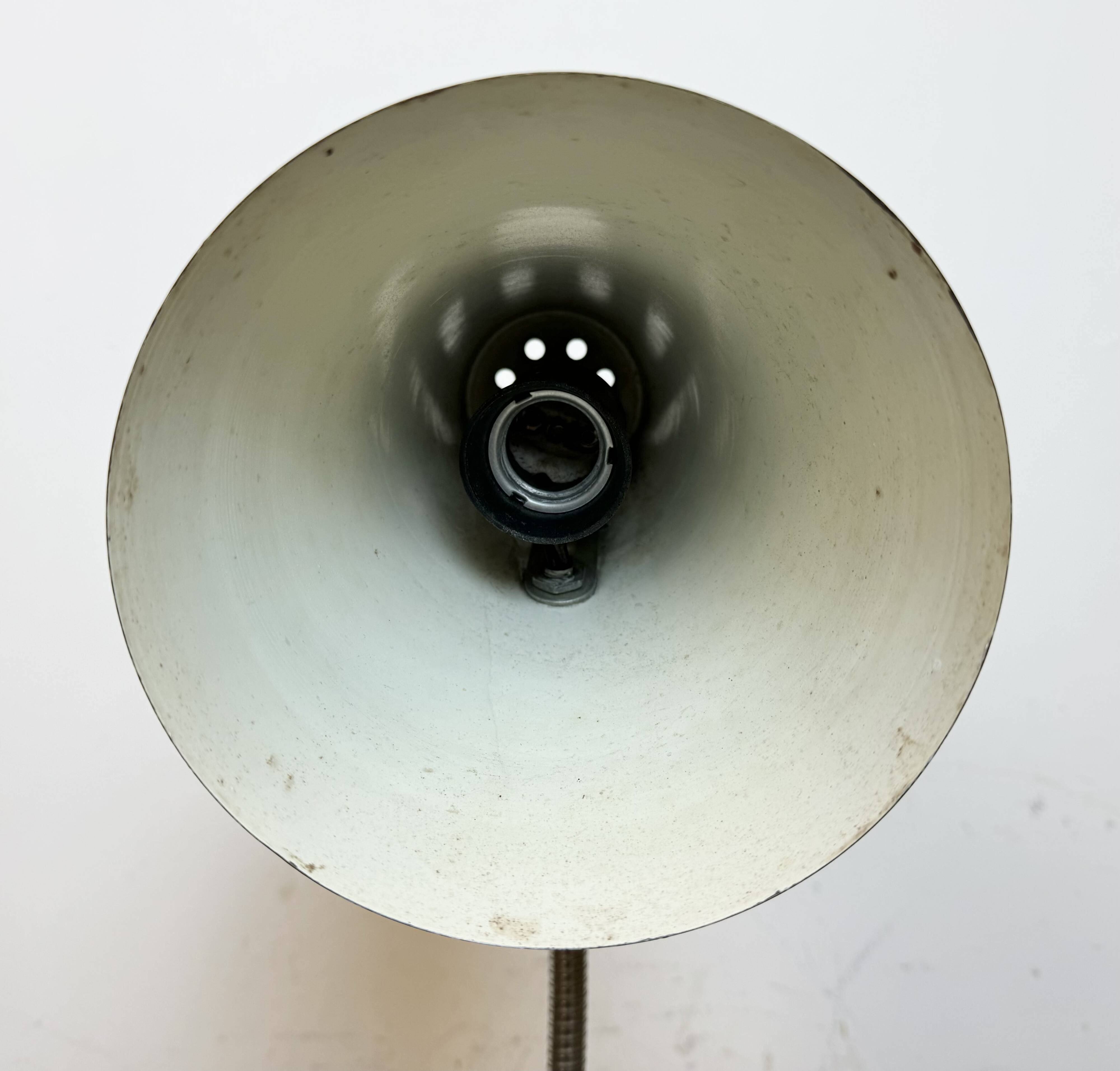 Grey Industrial Gooseneck Table Lamp from Zaos, 1960s