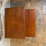 Danish teak trundle coffee tables