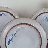Lot de 3 assiettes vintages en grés