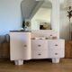 Commode coiffeuse rose