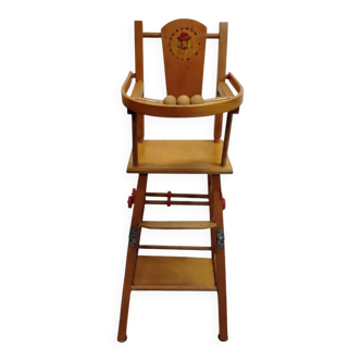Transformable antique doll high chair