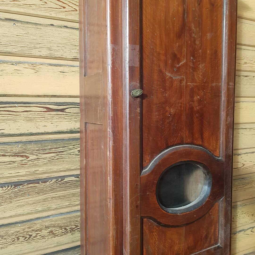 Massive walnut antique clock body