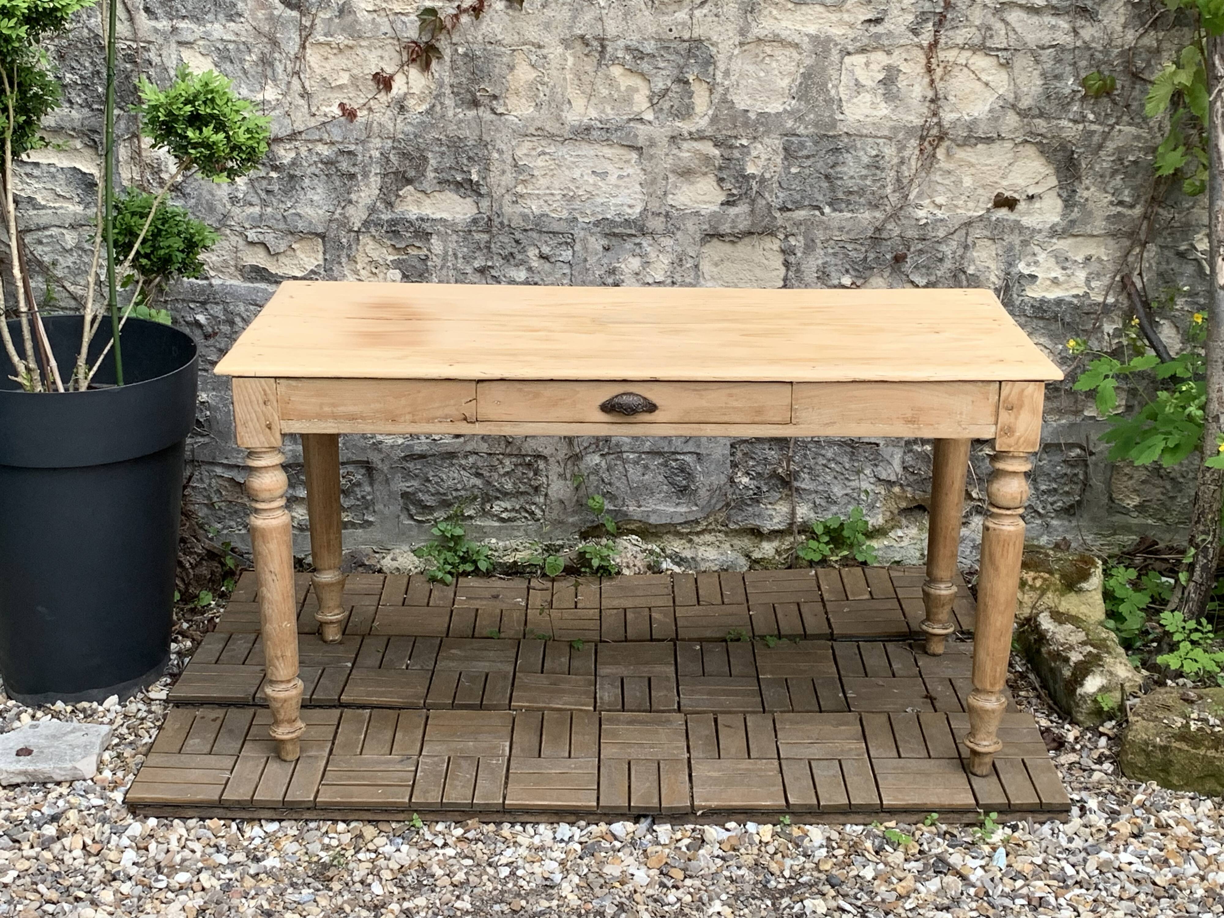Raw wood farm table 1920