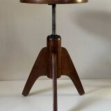 Vintage 60s tripod oak stool