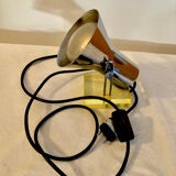 Articulated chrome and plexiglass casserole spotlight