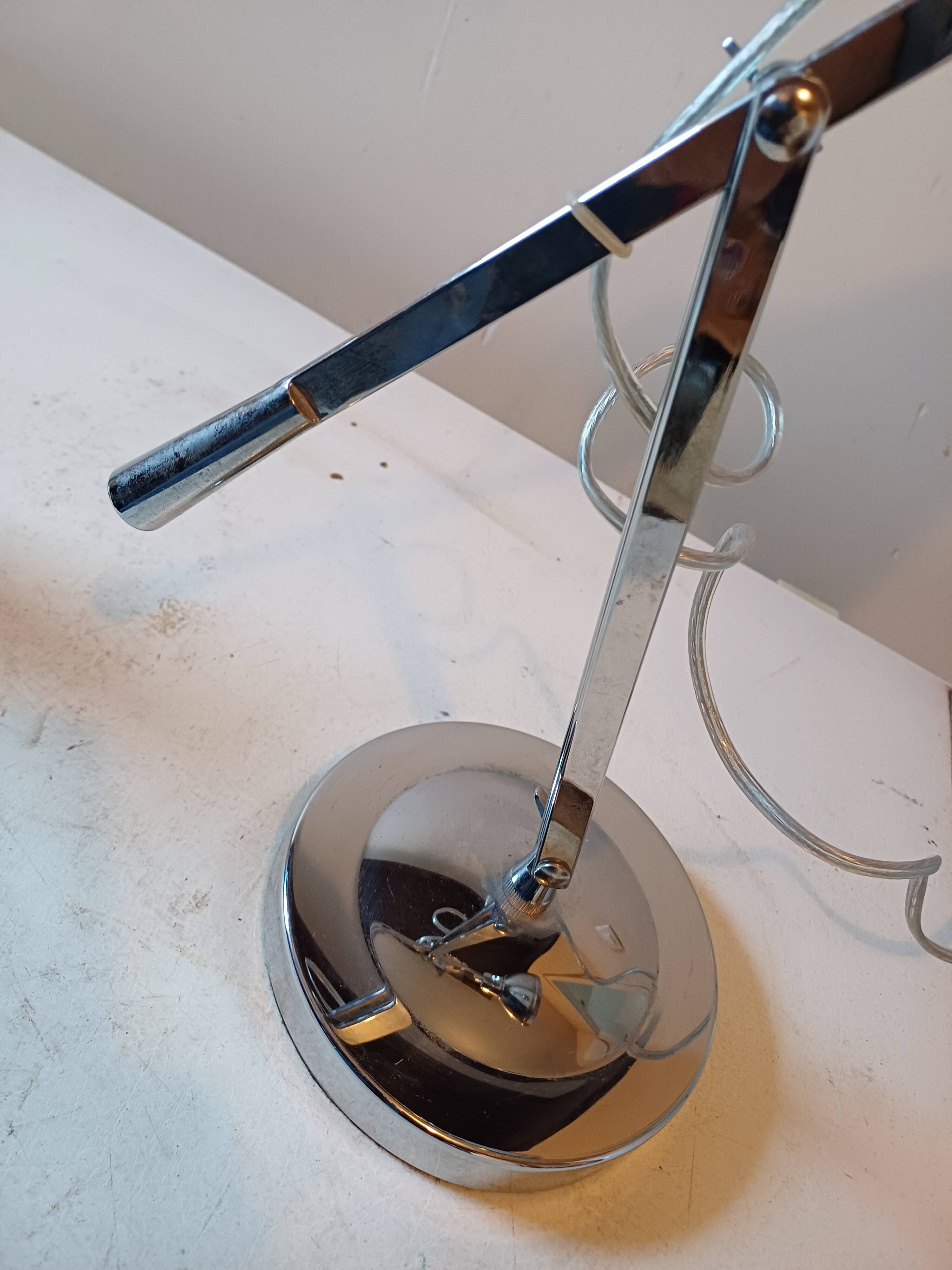 Vintage Chrome Metal Lamp