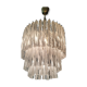 Mazzega two-tone glass chandelier twisted 1960