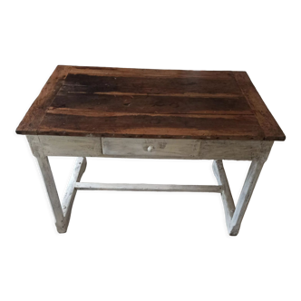 Table de ferme patiné