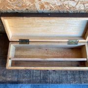 Antique Writing Desk Set Vintage Wooden Storage Box #D89