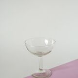 Magnificent set of 5 blown glass champagne glasses, early 20th century