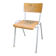 Chaise vintage Mid-Century bois et métal blanc style industriel scandinave