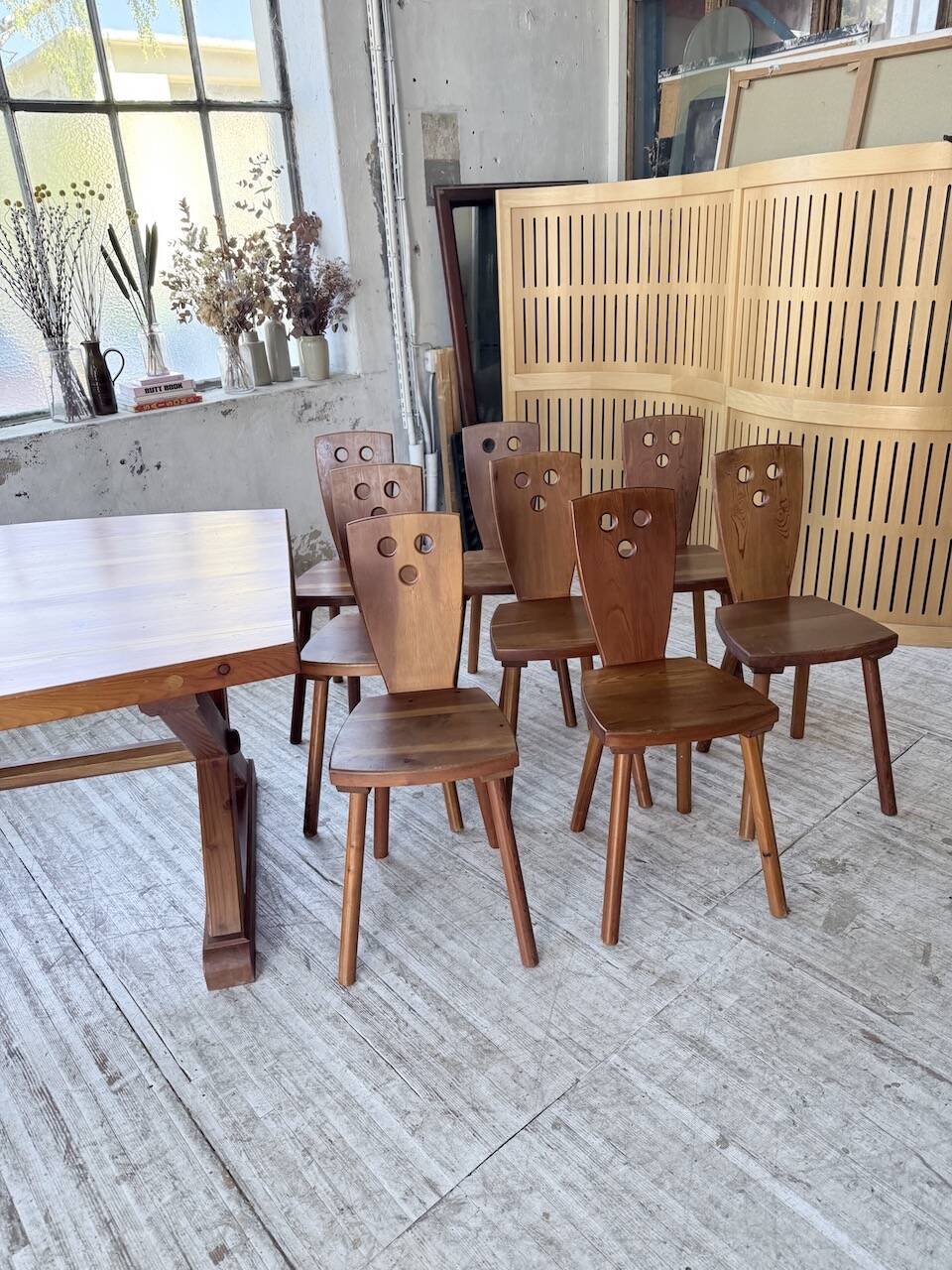 Mountain furniture set with table and 8 chairs Malmvall.
