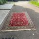 Burgundy genuine wool Persian-style rug from Belgium 200x300cm