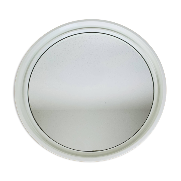 Miroir space age cerclage blanc années 70 — Beyit