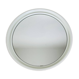 Space age mirror with white rim from the 70s