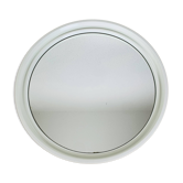 Miroir space age cerclage blanc années 70