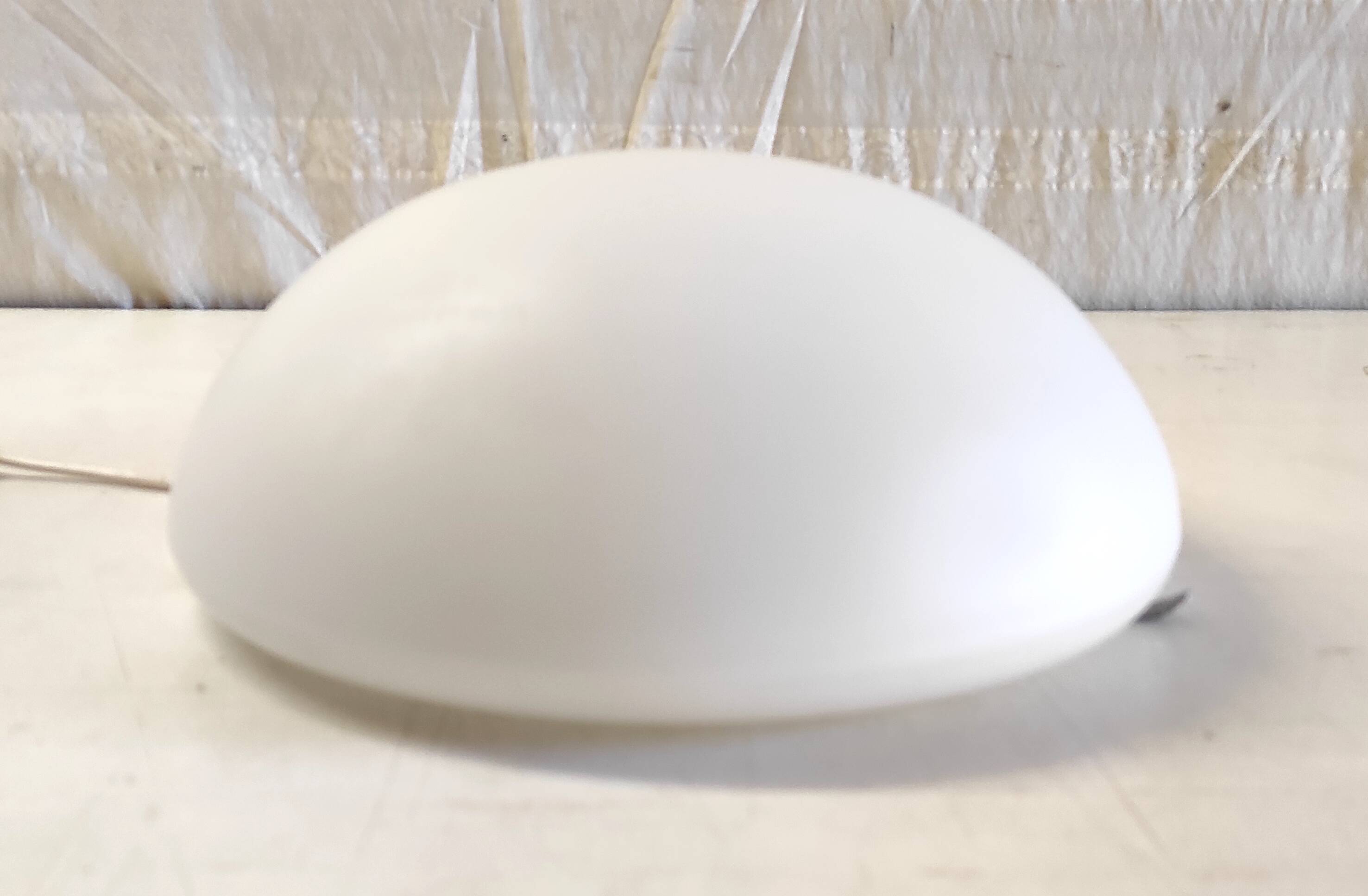 Opaline suede globe ceiling or wall light. 30 cm - mid-20th century