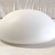 Opaline suede globe ceiling or wall light. 30 cm - mid-20th century